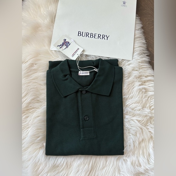 Burberry Logo-Embroidered Short Sleeved Polo Shirt